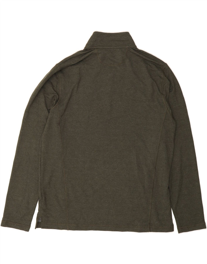 ORVIS Mens Zip Neck Sweatshirt Jumper Large Green Rayon Vintage Orvis and Second-Hand Orvis from Messina Hembry 