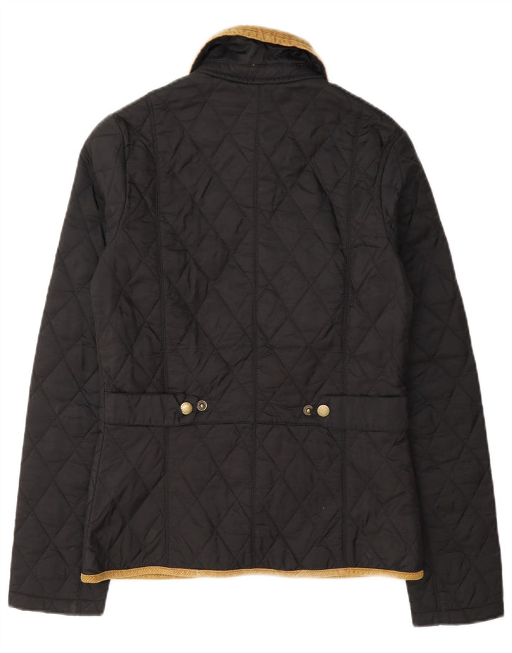 Женская стеганая куртка Barbour UK 6 XS серая с цветными блоками из полиамида