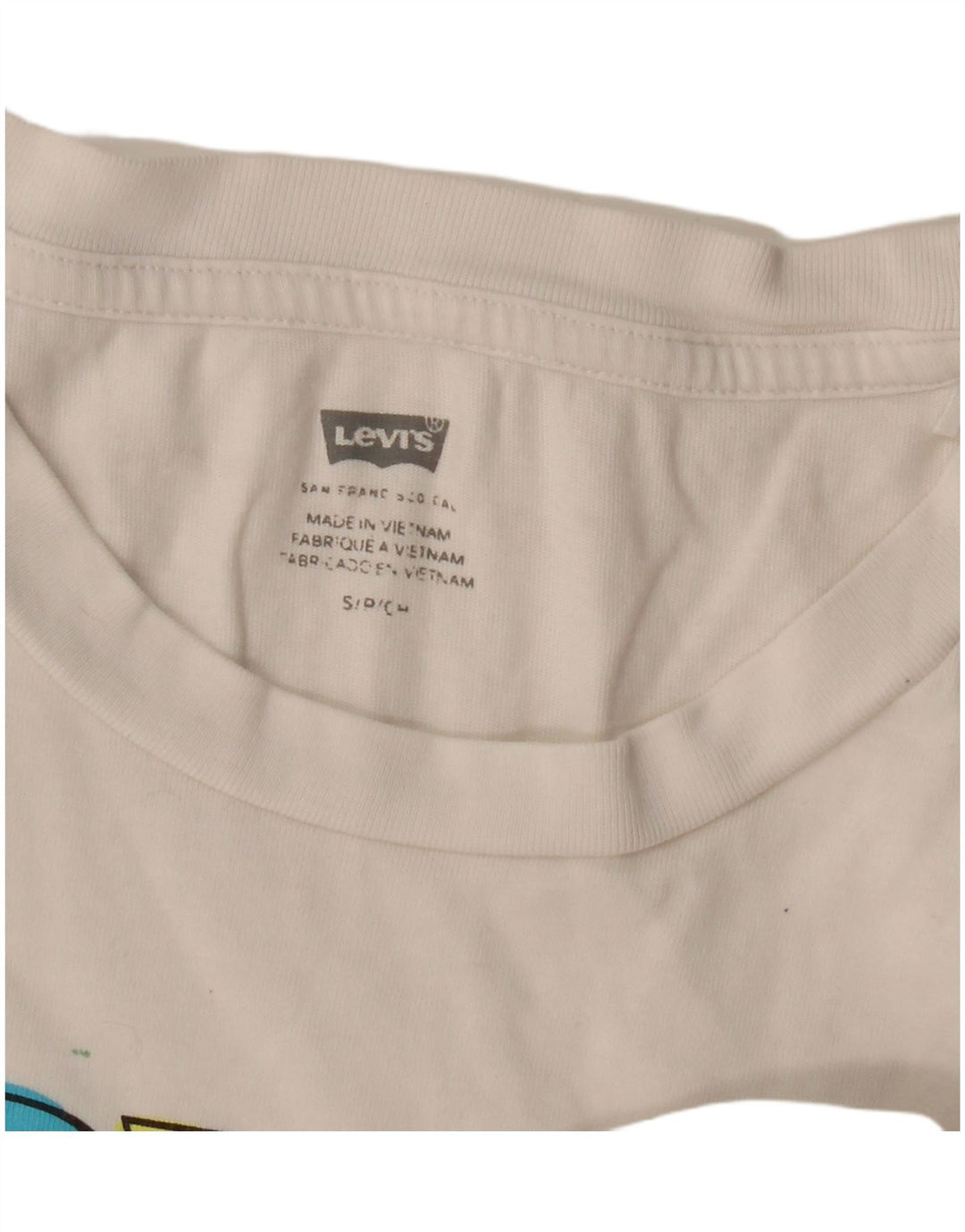 Levi's Womens Graphic T-Shirt Top UK 10 Small White