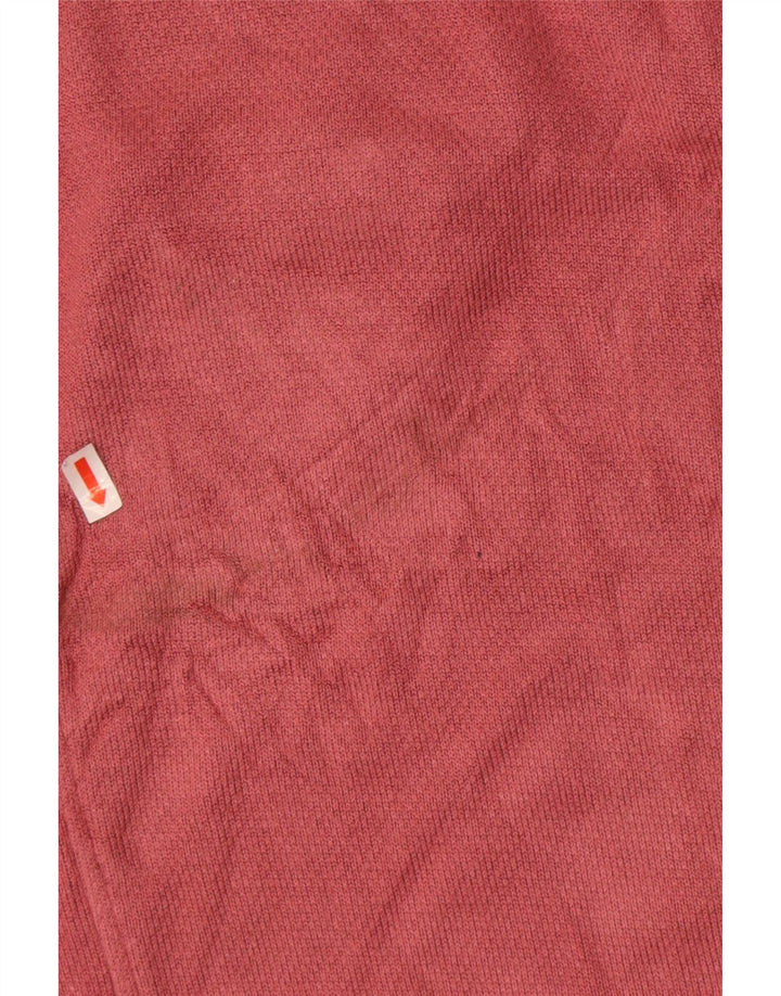 Ted Baker Herren-Sweatshirt mit Reißverschluss am Hals, Größe 4, groß, rosa Viskose