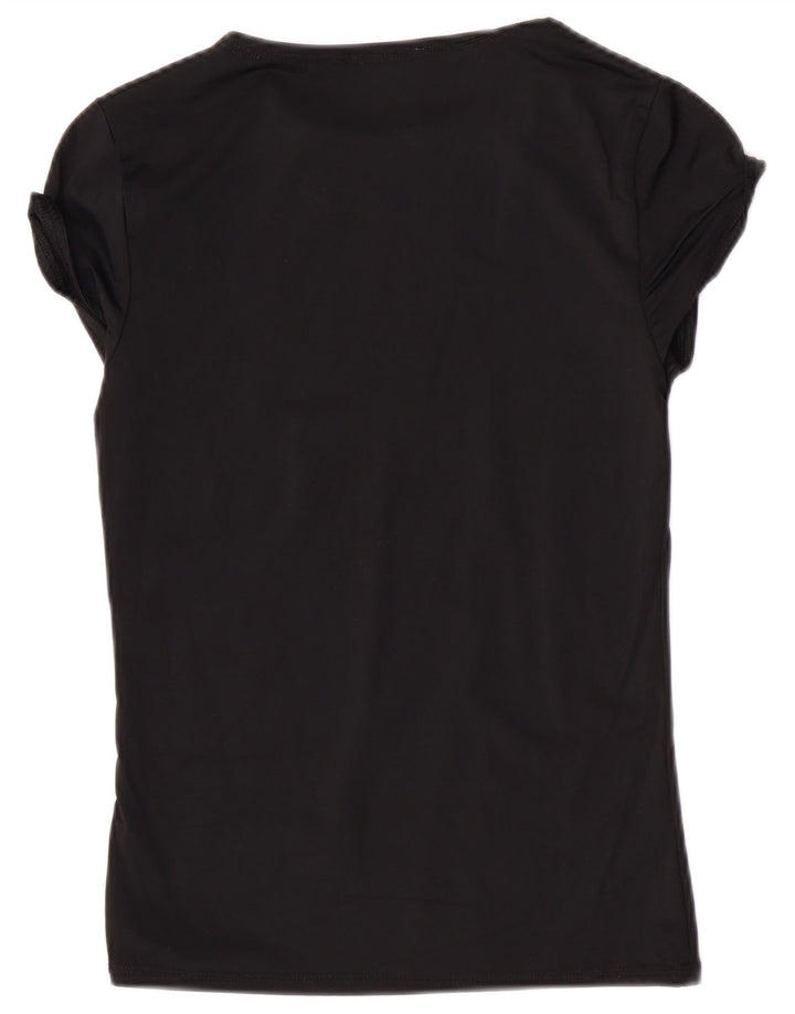 Zara Womens T-Shirt Top UK 12 Medium Black