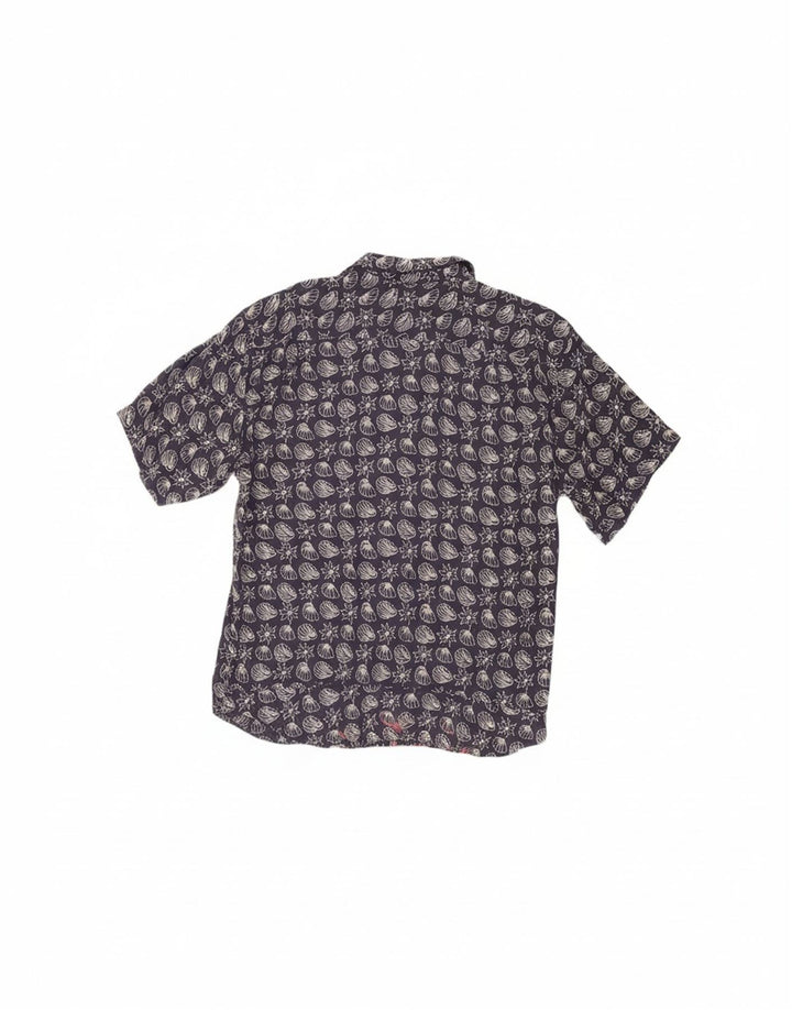 MANUEL RITZ PIPO Mens Abstract Pattern Shirt Size 39 Medium Navy Blue Vintage Manuel Ritz Pipo and Second-Hand Manuel Ritz Pipo from Messina Hembry 