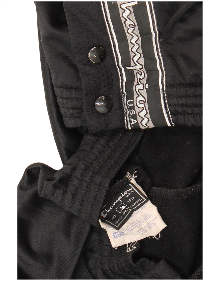 Champion Pantalon de Survêtement Graphique Homme Large Noir Polyester
