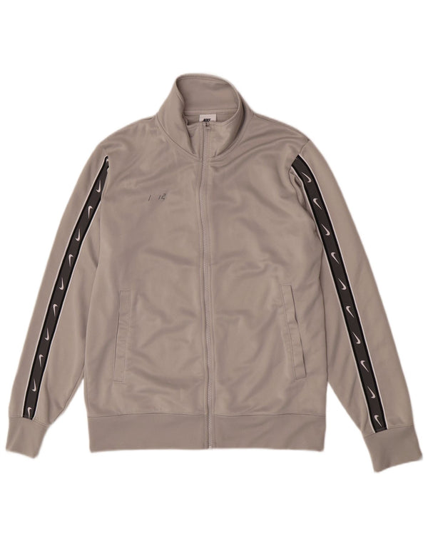 Nike Mens Tracksuit Top Jacket Medium Grey Colourblock Polyester