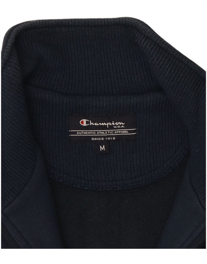 Champion Mens Tracksuit Top Jacket Medium Navy Blue Cotton
