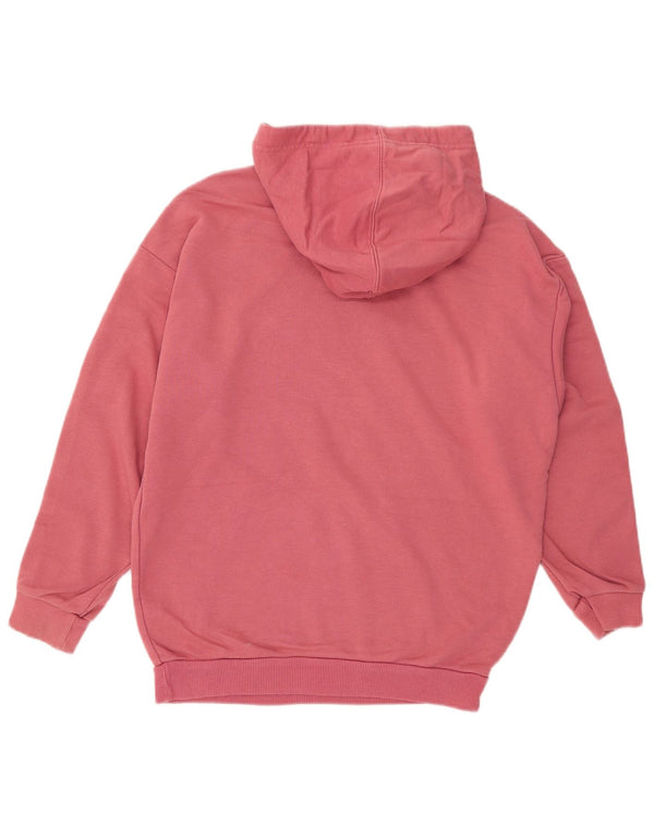 Adidas Womens Graphic Oversized Hoodie Pullover UK 10 Small Rosa Farbblock