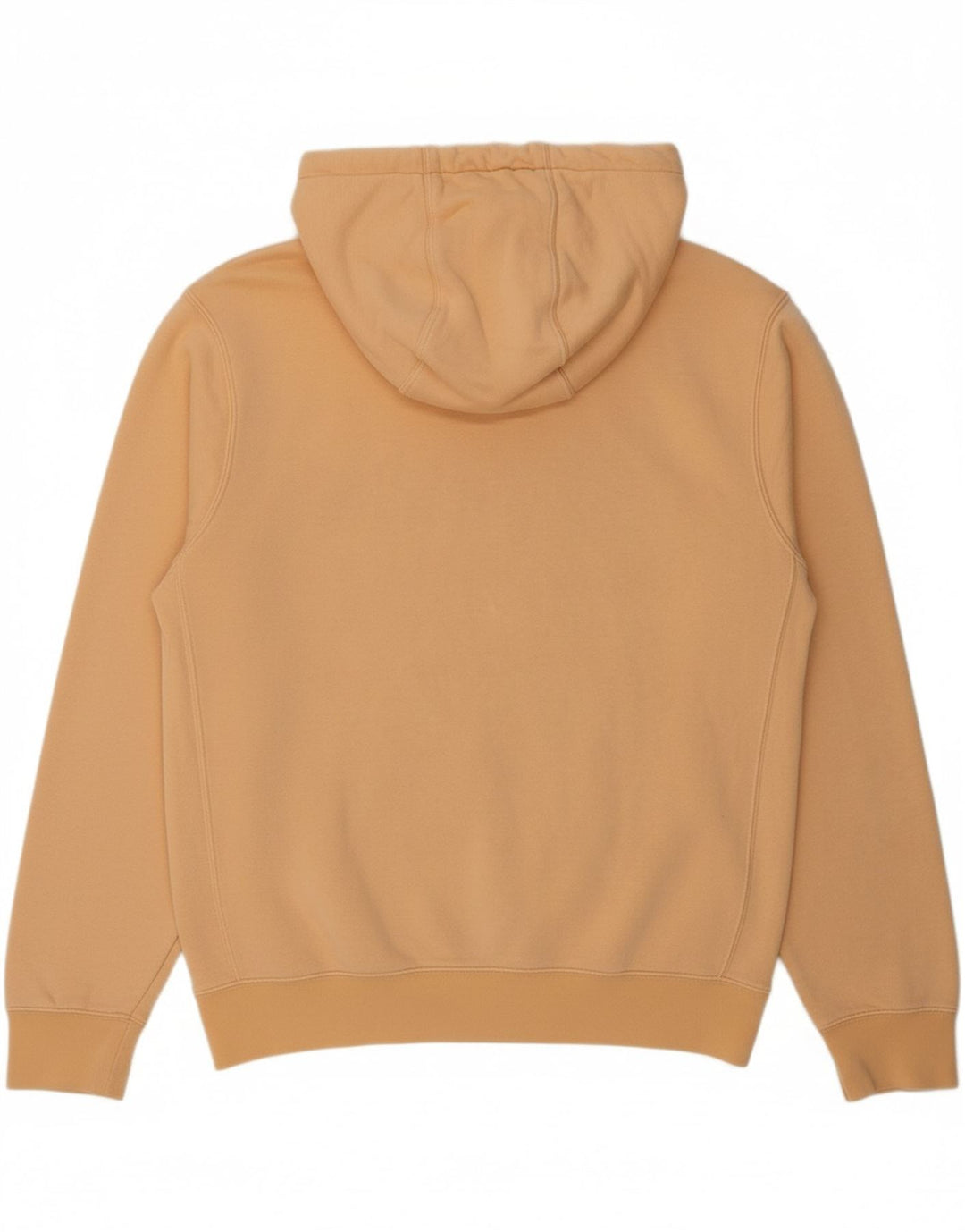 NIKE Mens Hoodie Jumper Small Orange Cotton