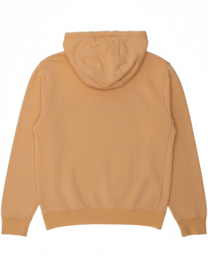 NIKE Mens Hoodie Jumper Small Orange Cotton