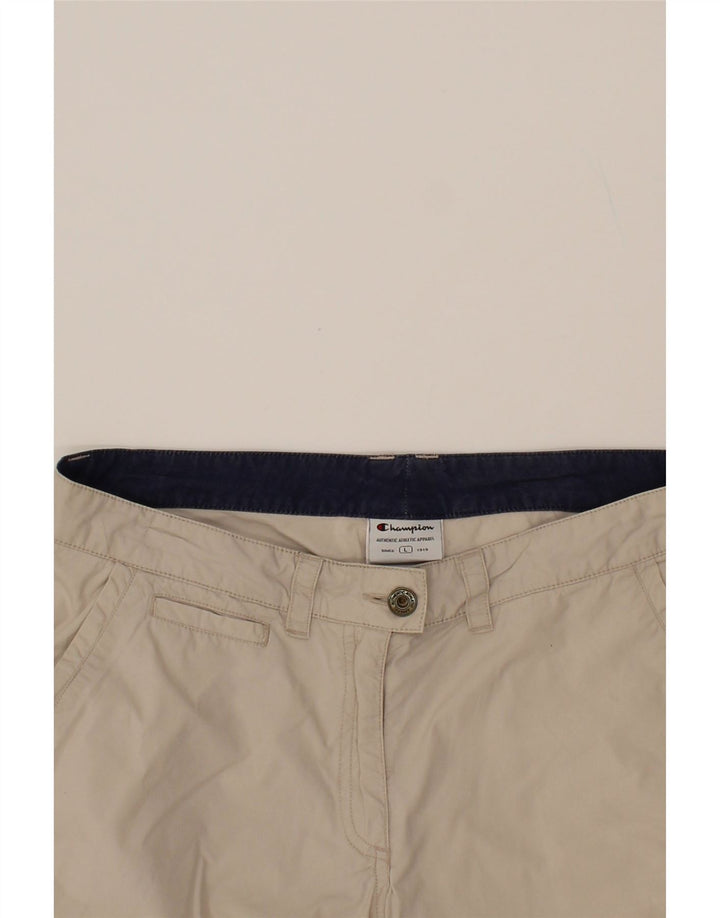 CHAMPION Womens Chino Shorts Large W32 Off White Cotton Vintage Champion and Second-Hand Champion from Messina Hembry 
