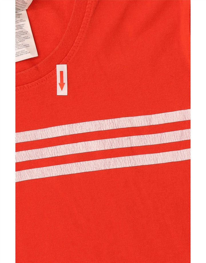 Adidas Mens Graphic T-Shirt Top Medium Red Cotton