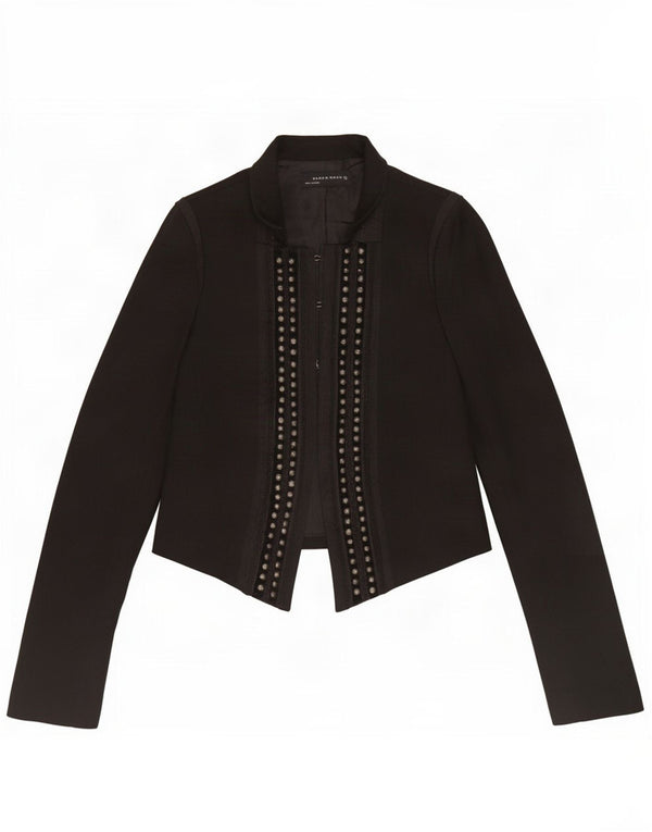 Blazer pentru femei Zara UK 12 Lână neagră medie