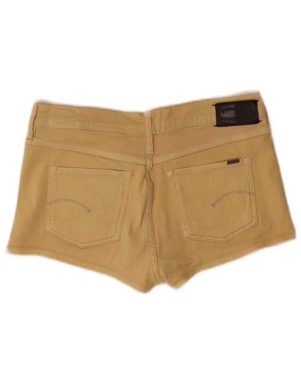 G-Star Womens 3301 Denim Hot Pants W26 Small Yellow Cotton
