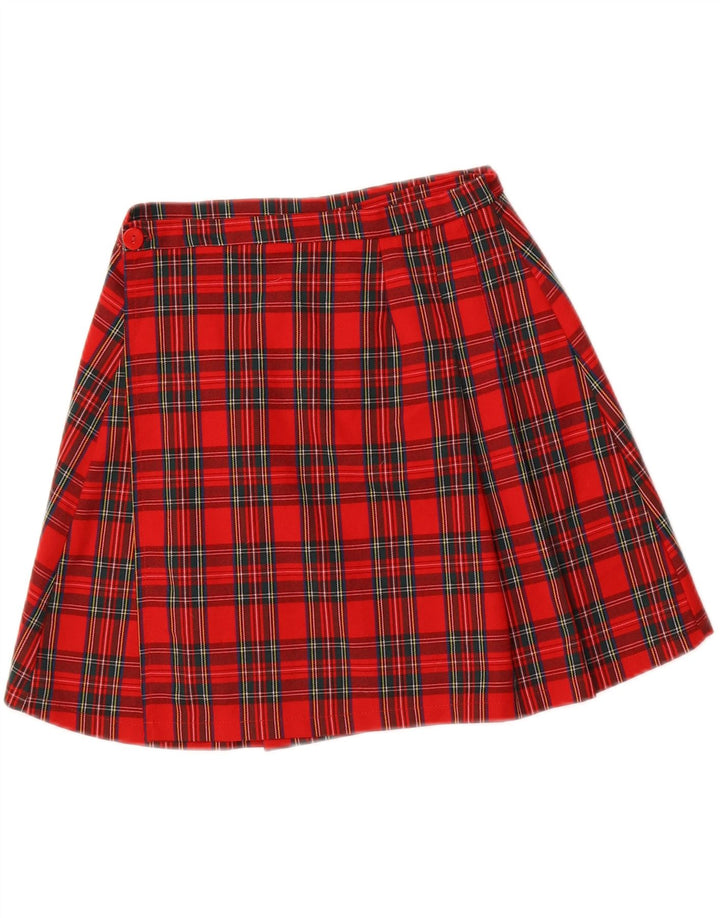 VINTAGE Womens Mini Skirt W26 Small Red Check Vintage Vintage and Second-Hand Vintage from Messina Hembry 