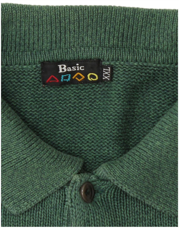 BASIC Herren Rollkragenpullover Pullover 2XL Grüne Baumwolle
