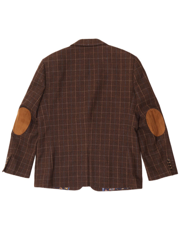 Harvey & Jones Herre Regular Fit Blazer Jacket UK 46 3XL brun ternet