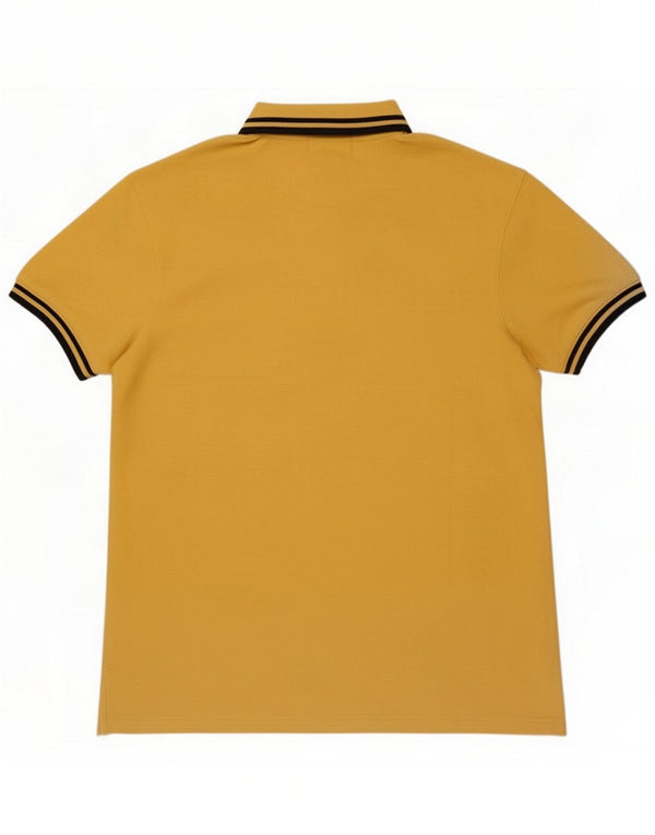 St. Bernard Mens Polo Shirt Small Yellow Cotton