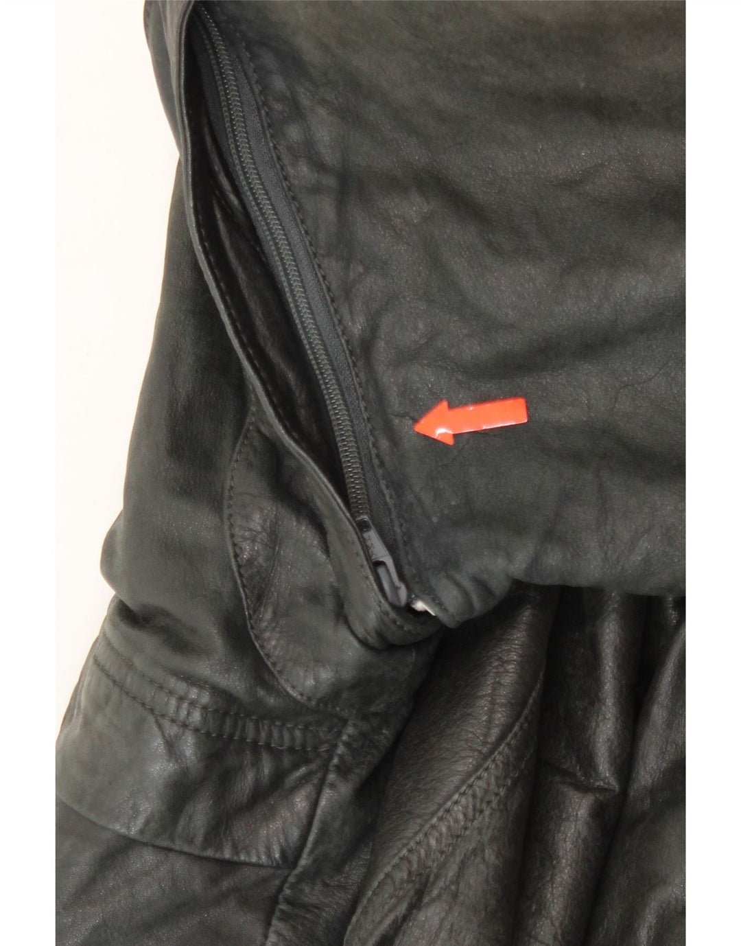 TRAPPER Mens Leather Jacket UK 42 XL Black Leather Vintage Trapper and Second-Hand Trapper from Messina Hembry 