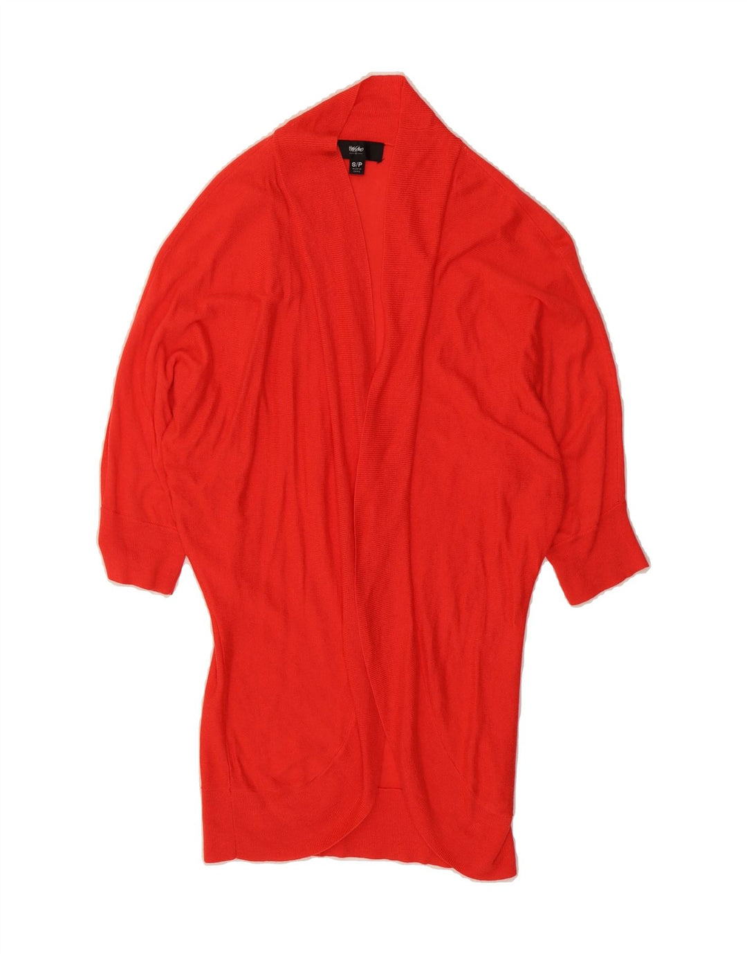 MOSSIMO Womens Longline Open Cardigan Sweater UK 10 Small Red Nylon Vintage Mossimo and Second-Hand Mossimo from Messina Hembry 