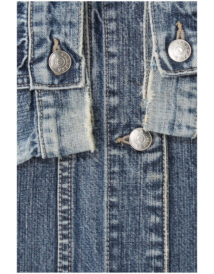 Carrera Womens Denim Jacket UK 12 Medium Blue Cotton