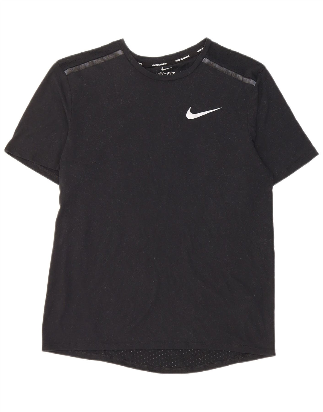 Ανδρικό μπλουζάκι για τρέξιμο Nike, μικρό μαύρο πολυεστέρα