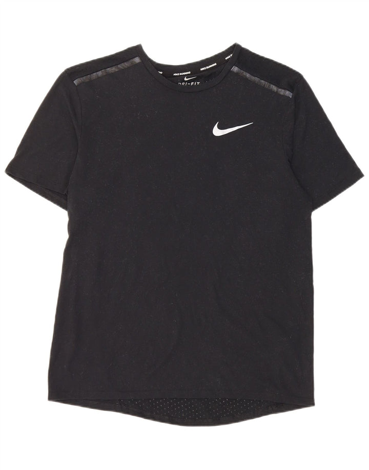 Ανδρικό μπλουζάκι για τρέξιμο Nike, μικρό μαύρο πολυεστέρα