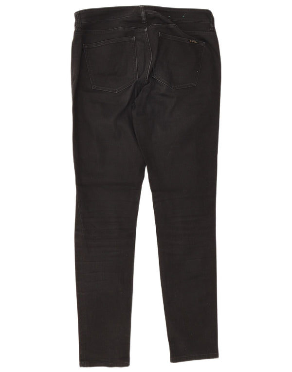 Ralph Lauren Damen Slim Jeans US 8 Medium W33 L31 Schwarze Baumwolle