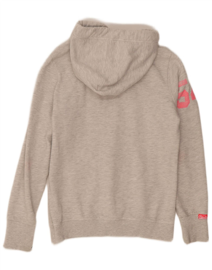 Superdry Mens Graphic Hoodie Jumper Medium Grey Cotton