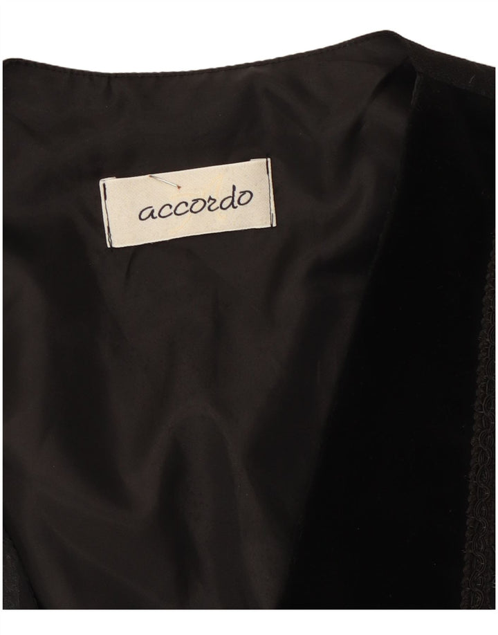 ACCORDO Damen Weste UK 14 Medium Schwarz Patchwork