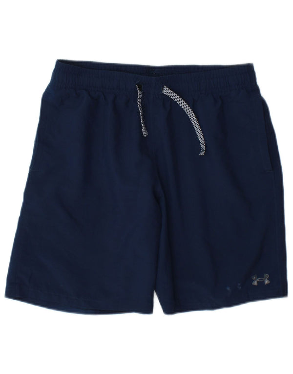 Under Armour Boys Sport Shorts 11-12 Years Large Navy Blue Polyester