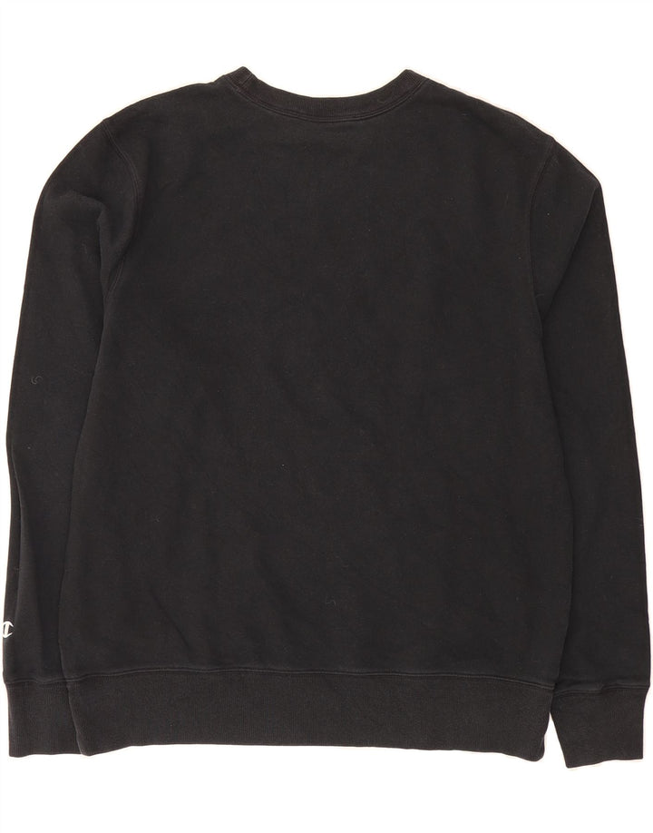 CHAMPION Mens Sweatshirt Jumper Large Black Cotton Vintage Champion and Second-Hand Champion from Messina Hembry 