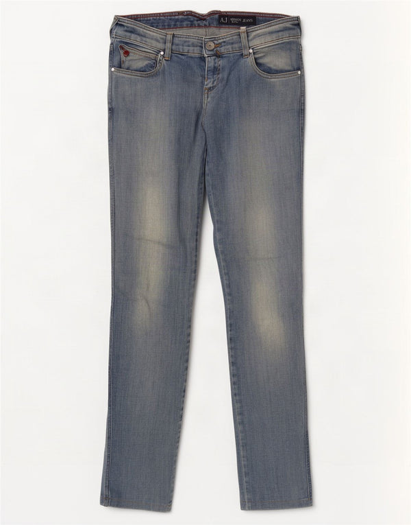 Женские джинсы скинни Armani W30 L32 Синие, хлопок