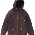 Carhartt Herre Hooded Windbreaker Jacket UK 36 Small Navy Blue Polyester