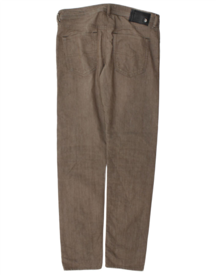Diesel Mens Straight Jeans W32 L32 Grey Cotton