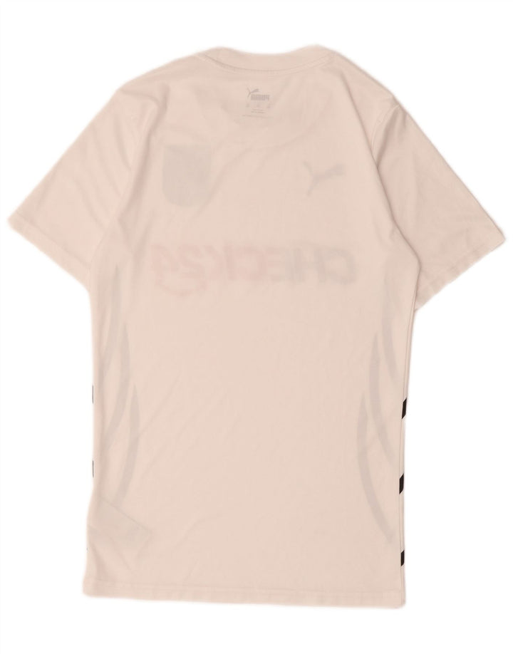 Puma Herre Grafisk T-Shirt Top XS Hvid Polyester