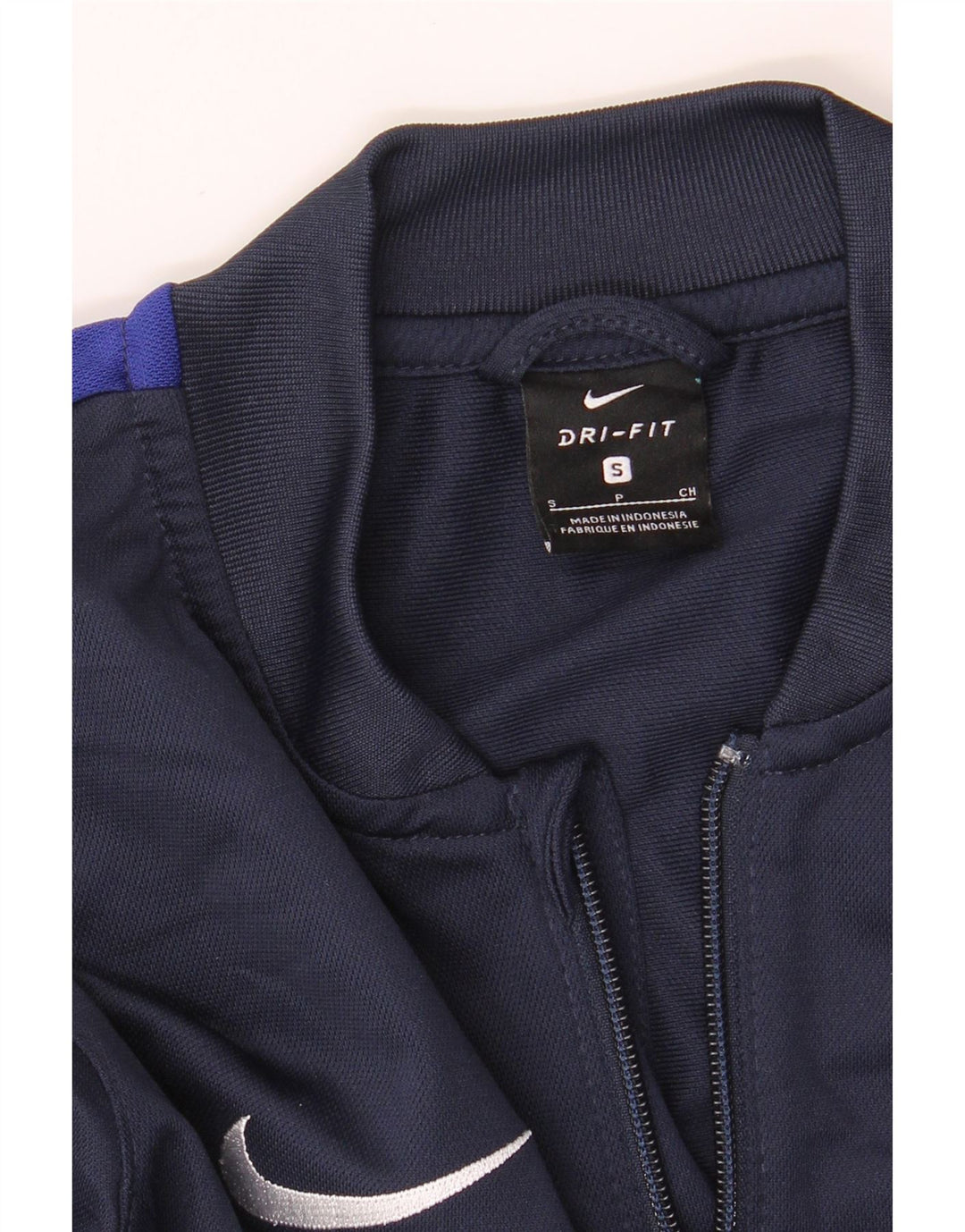 NIKE Mens Tracksuit Top Jacket Small Navy Blue Polyester Vintage Nike and Second-Hand Nike from Messina Hembry 