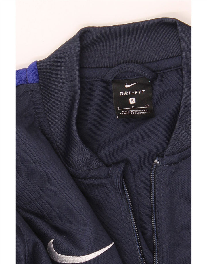 NIKE Mens Tracksuit Top Jacket Small Navy Blue Polyester Vintage Nike and Second-Hand Nike from Messina Hembry 