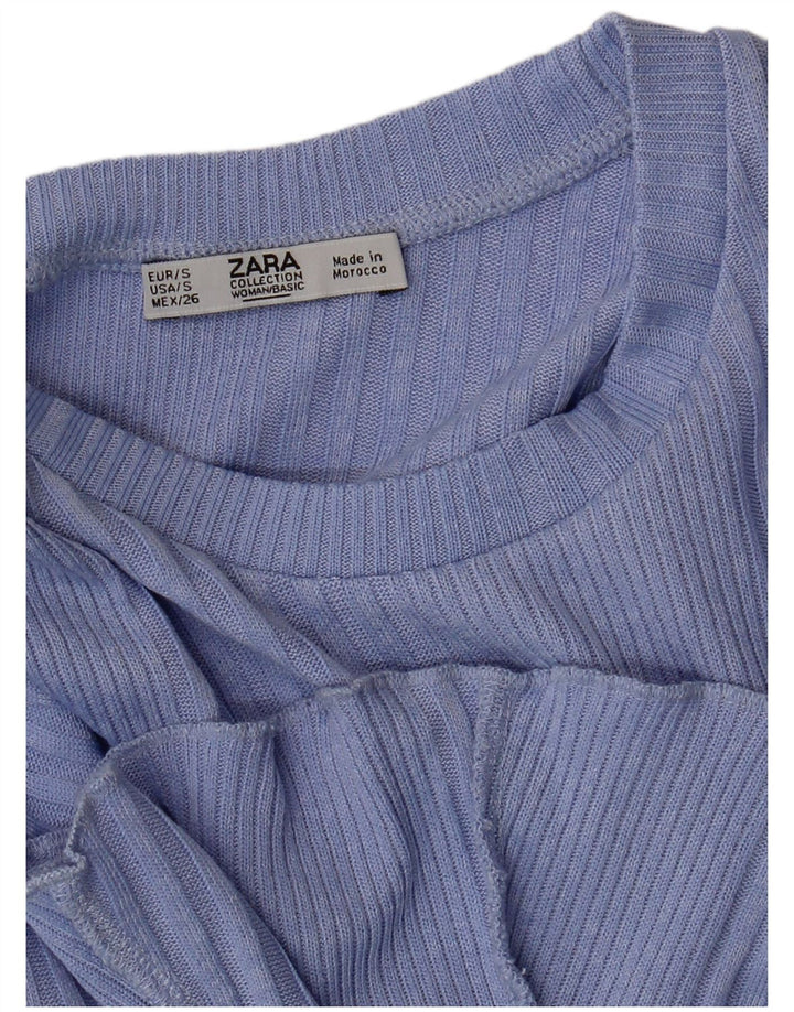 ZARA Womens Crop Top UK 8 Small Purple