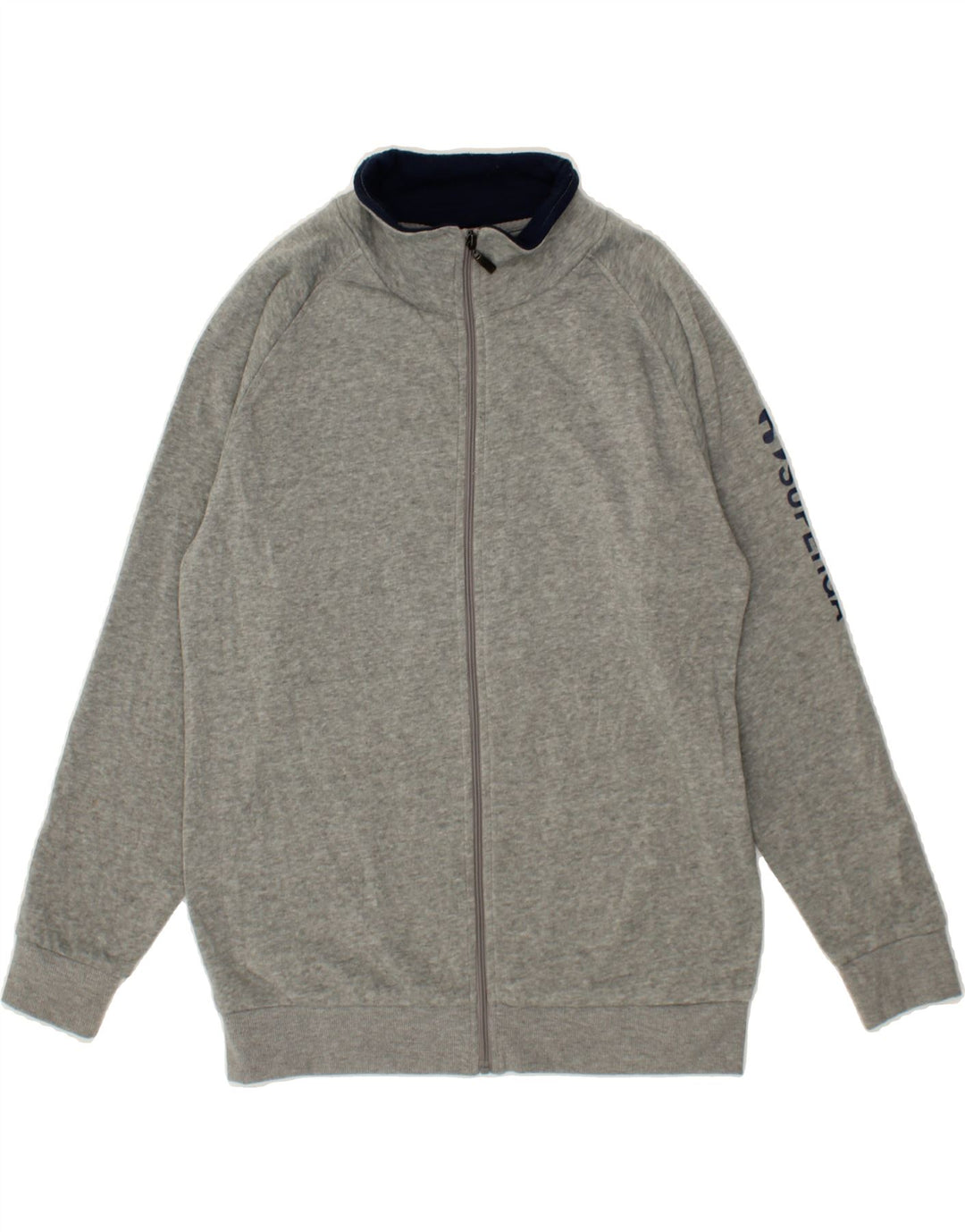 SUPERGA Mens Graphic Tracksuit Top Jacket Large Grey Polyester Vintage Superga and Second-Hand Superga from Messina Hembry 
