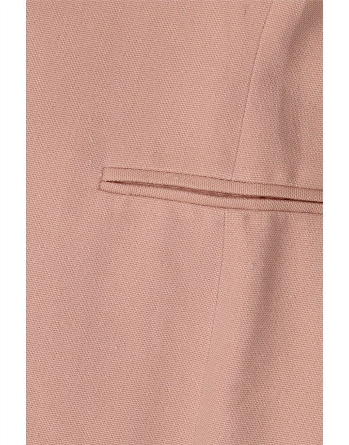 Zara Womens Open Blazer Jacket UK 6 XS Pink Viscose