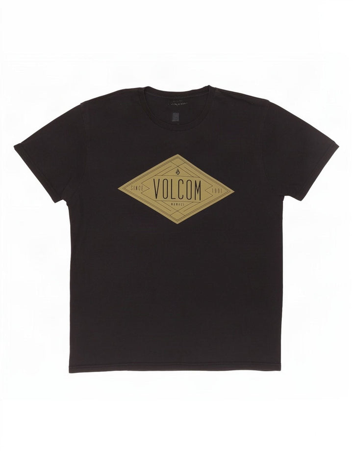 T-shirt grafica da uomo Volcom Top grande in cotone nero