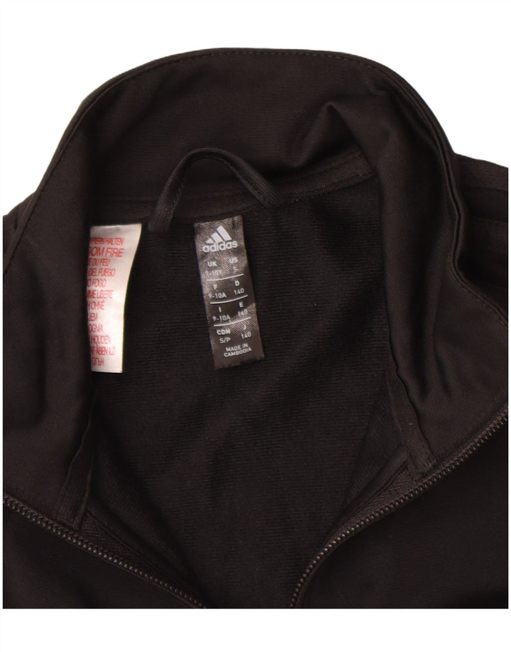 Adidas Jungen Climalite Trainingsanzug Top Jacke 9-10 Jahre Schwarz Polyester
