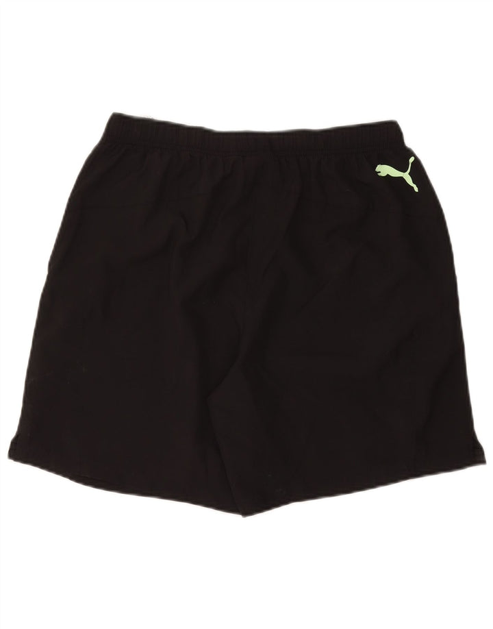 Puma Mens Graphic Sport Shorts Medium  Black Polyester