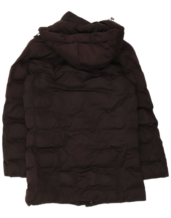 Zara Herren-Jacke mit Kapuze, gepolstert, Größe 36, Größe S, Schwarz, Polyester