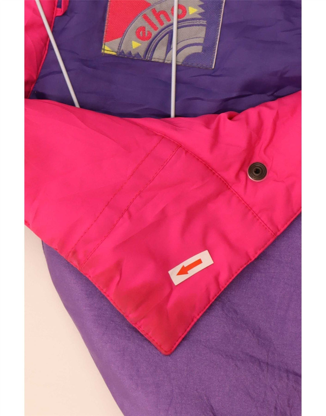 Elho Mens Loose Fit Ski Jacket IT 48 Medium Pink Colourblock Polyester
