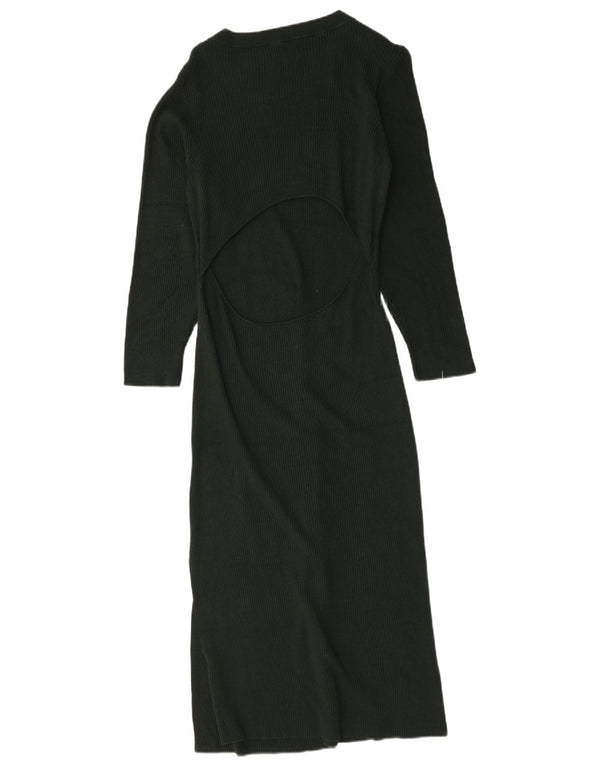 Superdry Womens Long Sleeve Jumper Dress UK 16 Large Green Viscose