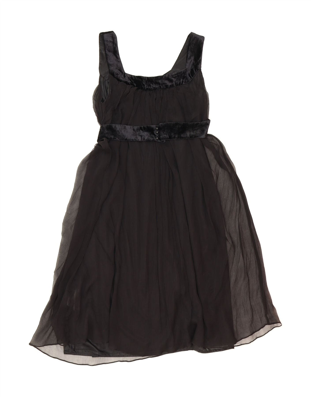 ZARA Womens Sleeveless A-Line Dress UK 14 Medium Black Polyester Vintage Zara and Second-Hand Zara from Messina Hembry 