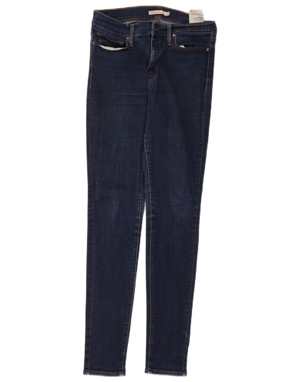 Levi's Womens Slimmimg Super Skinny Jeans W29 L32 Navy Blue Cotton
