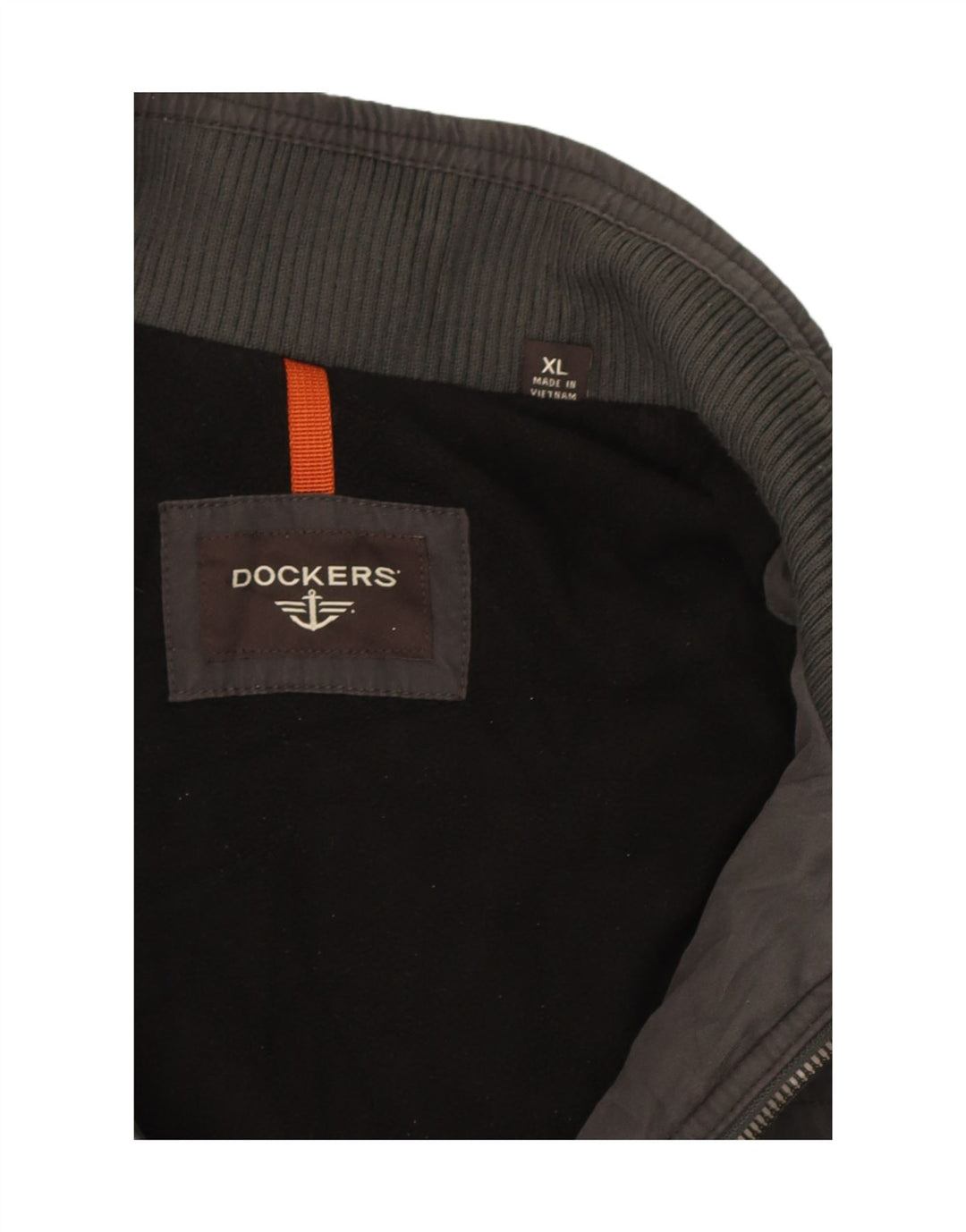 DOCKERS Mens Bomber Jacket UK 42 XL Grey Acrylic