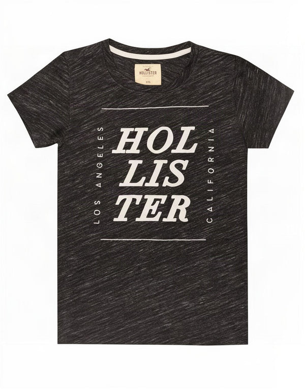 Hollister Womens Graphic T-Shirt Top UK 2 2XS Grau meliert