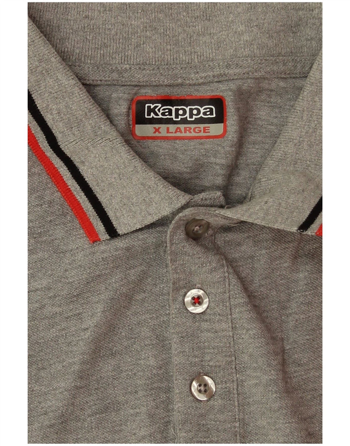 Kappa Mens Polo Shirt XL Grey Flecked